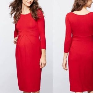 Isabella Oliver Maternity Dress Red